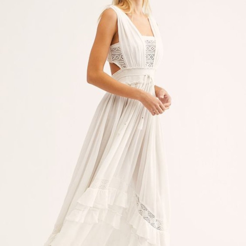 Free People Santa Maria Maxi Dress White